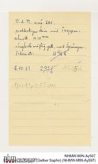 Etiketten zu Korund (Gelber Saphir) (NHMW-MIN-Ay597)